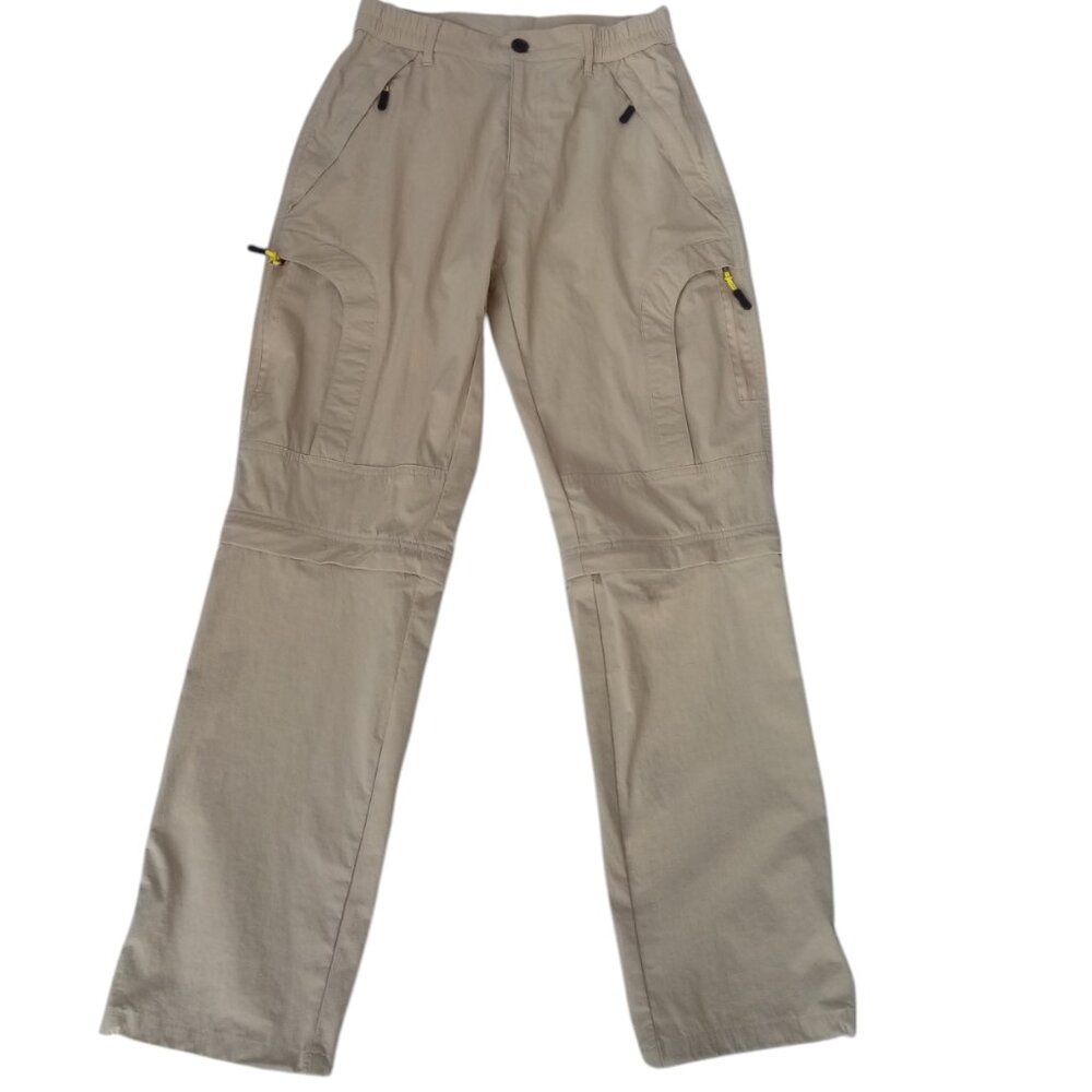 Convertible zip-off tan lightweight pants sz 27